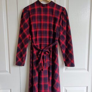 ELOQUII Red Buffalo Check Dress - Size 14